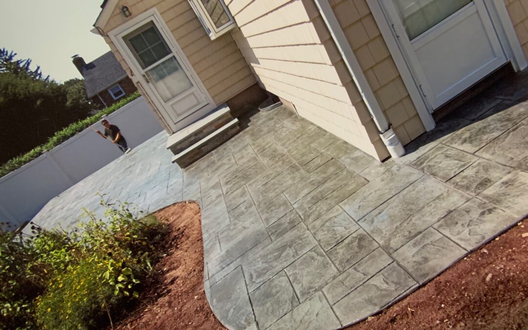 Stamped Concrete Patio Project by Sarango Landscaping and Construction