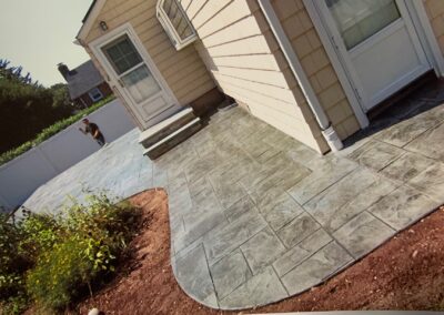 Stamped Concrete Patio Project by Sarango Landscaping and Construction